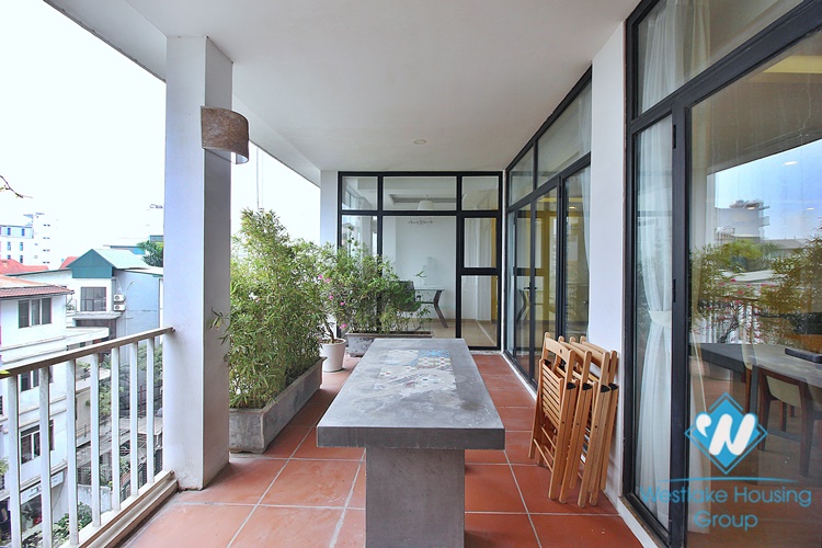 Spacious 4 beds apartment for rent in To Ngoc Van street, Tay Ho