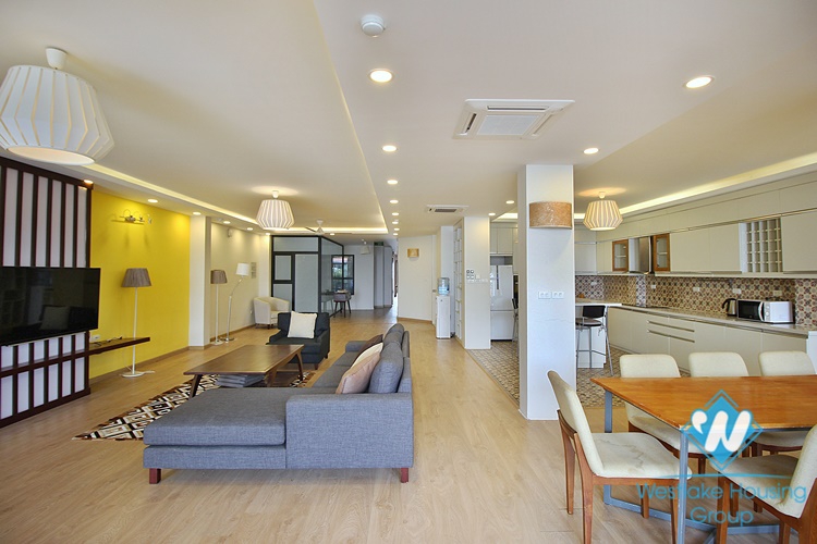 Spacious 4 beds apartment for rent in To Ngoc Van street, Tay Ho