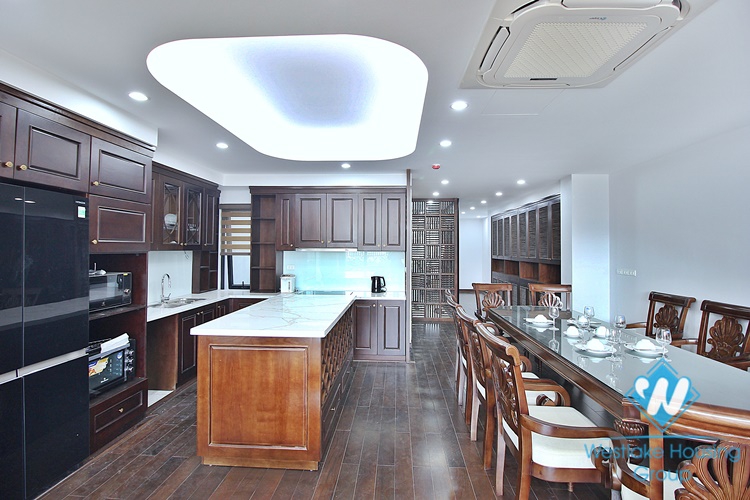 High-end 3 beds apartment with pretty terrace for rent in To Ngoc Van st, Tay Ho