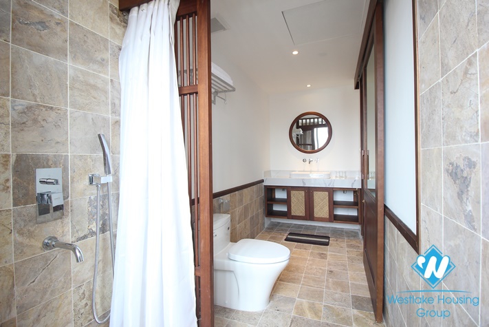 Lake view apartment with 4 bedrooms for rent in Quang Khanh st, Tay Ho District 