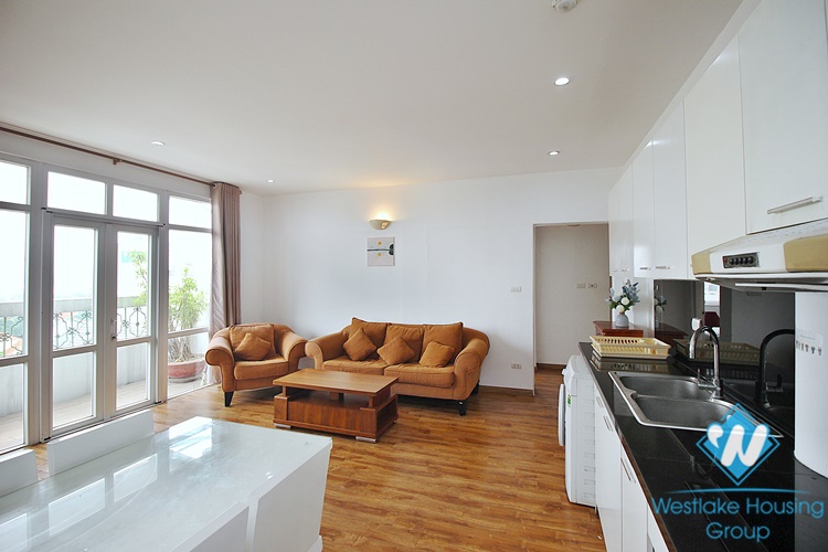 Lake view two bedroom apartment for rent in Tay Ho, Hanoi 