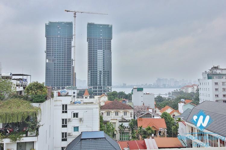 Lake view two bedroom apartment for rent in Tay Ho, Hanoi 