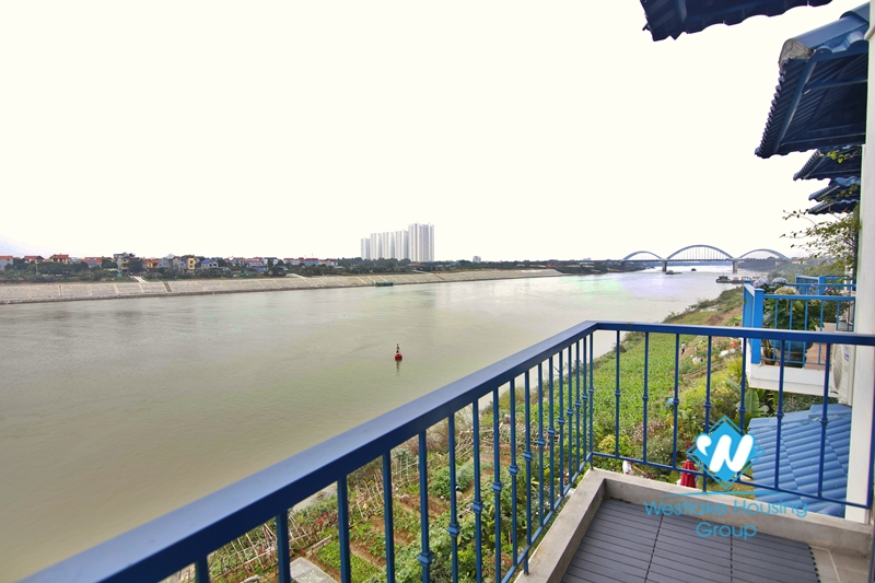 Riverfront 2 bedroom house for rent in Long Bien, Ha Noi.