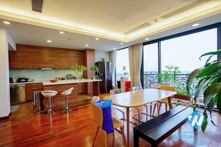 Modern duplex apartment with stunning lakeview for rent in Tay Ho, Hanoi