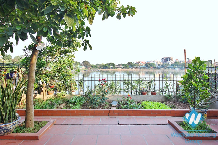 Garden house with lake view for rent in Dang Thai Mai st, Tay Ho