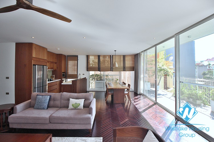 Japanese style 3 beds apartment in To Ngoc Van for lease