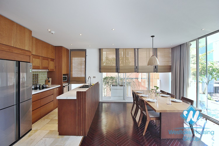 Japanese style 3 beds apartment in To Ngoc Van for lease