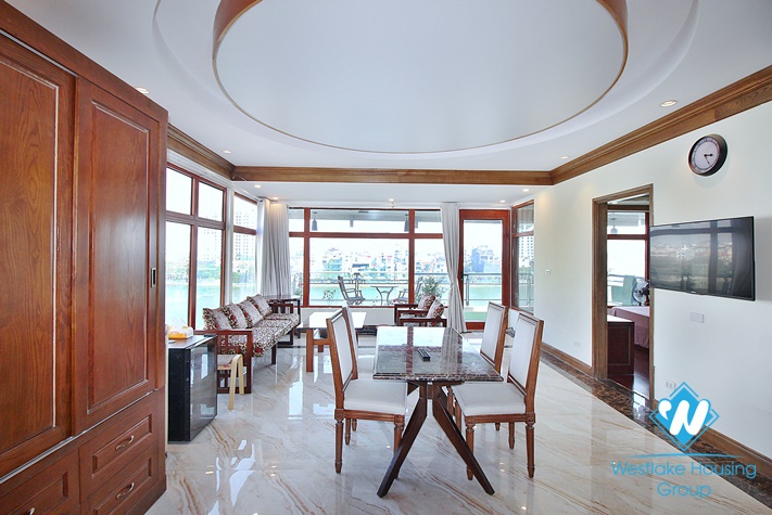 Lake view and spacious 1+ bedroom apartment for rent in Tay Ho
