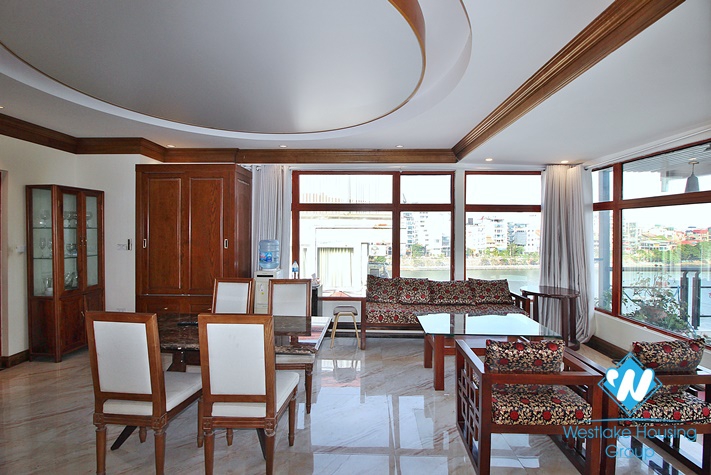 Lake view and spacious 1+ bedroom apartment for rent in Tay Ho