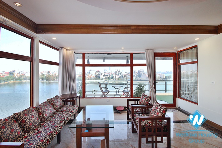Lake view and spacious 1+ bedroom apartment for rent in Tay Ho