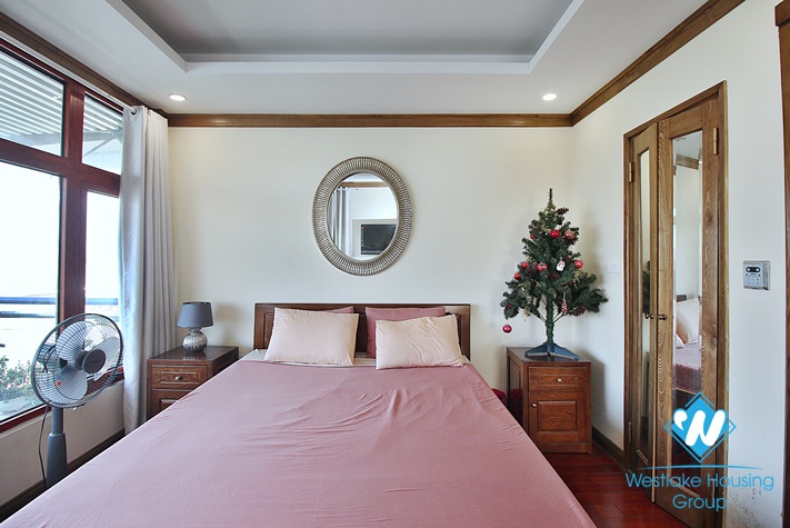 Lake view and spacious 1+ bedroom apartment for rent in Tay Ho