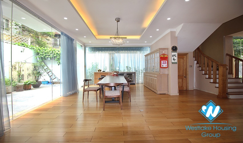 Garden villa with 5 beds for rent in C block, Ciputra, Tay Ho