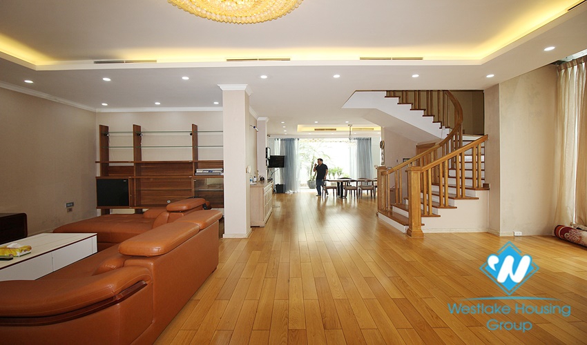 Garden villa with 5 beds for rent in C block, Ciputra, Tay Ho