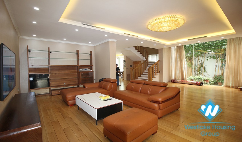 Garden villa with 5 beds for rent in C block, Ciputra, Tay Ho