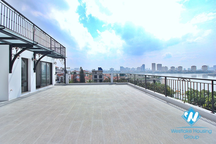 Lake view - with big balcony apartment for rent in To Ngoc Van st, Tay Ho District 
