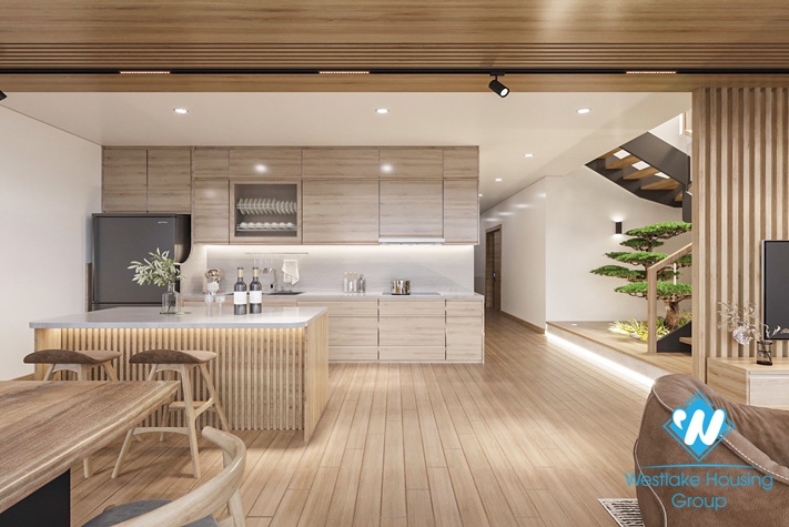 Luxurious 4 beds duplex apartment for rent in Trinh Cong Son st, Tay Ho