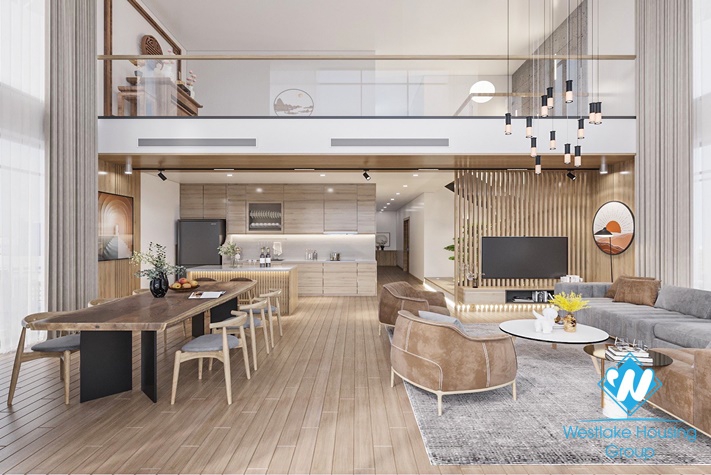 Luxurious 4 beds duplex apartment for rent in Trinh Cong Son st, Tay Ho