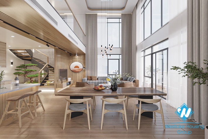 Luxurious 4 beds duplex apartment for rent in Trinh Cong Son st, Tay Ho