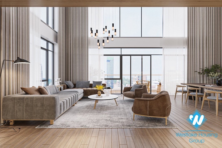 Luxurious 4 beds duplex apartment for rent in Trinh Cong Son st, Tay Ho