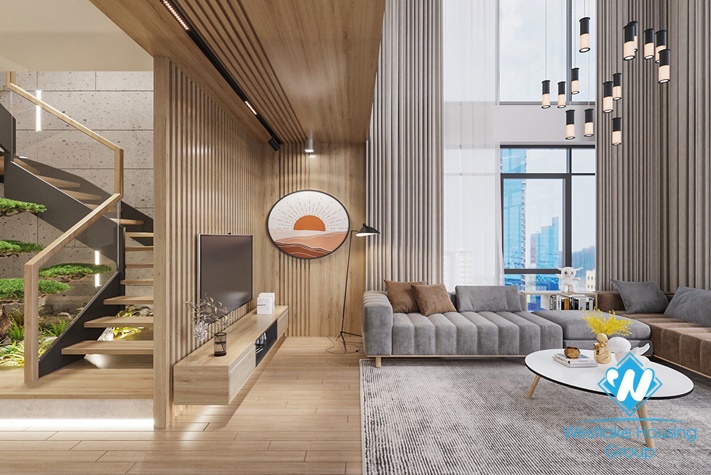 Luxurious 4 beds duplex apartment for rent in Trinh Cong Son st, Tay Ho