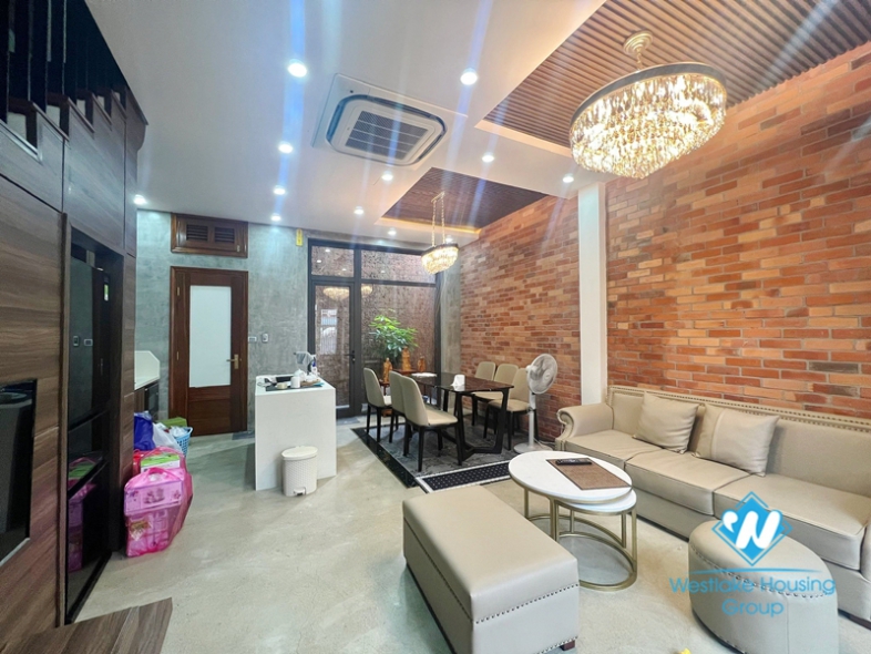 Modern furnished two bedroom house for rent in Ngoc Thuy near French international school.