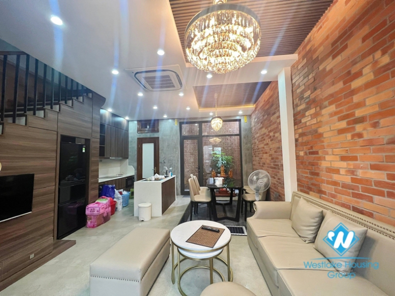 Modern furnished two bedroom house for rent in Ngoc Thuy near French international school.