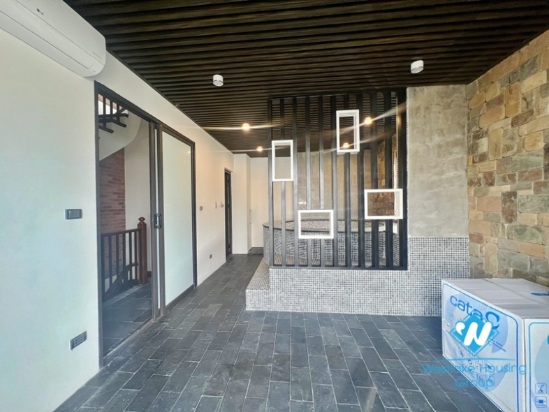 Modern furnished two bedroom house for rent in Ngoc Thuy near French international school.