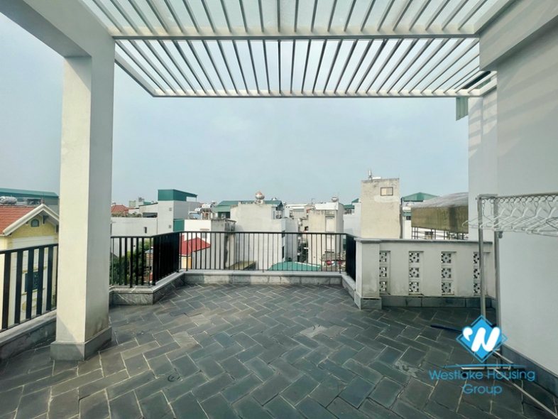 Modern furnished two bedroom house for rent in Ngoc Thuy near French international school.