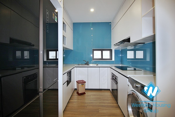 A modern 2 bedroom apartment with big balcony and lake view in Xuan dieu, Tay ho
