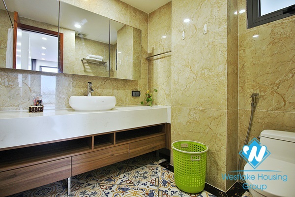 A modern 2 bedroom apartment with big balcony and lake view in Xuan dieu, Tay ho