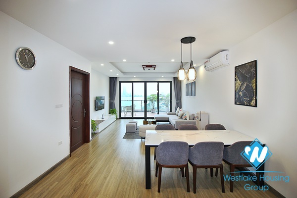 A modern 2 bedroom apartment with big balcony and lake view in Xuan dieu, Tay ho