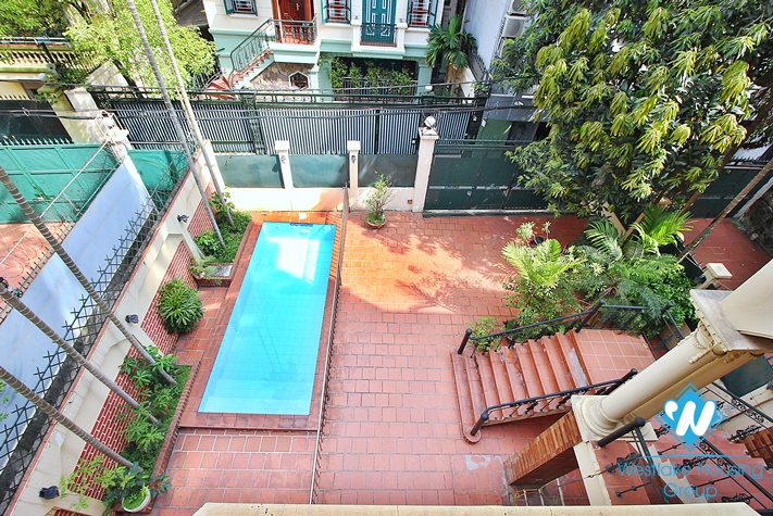 Spacious house with outdoor pool for rent in To Ngoc Van st, Tay Ho
