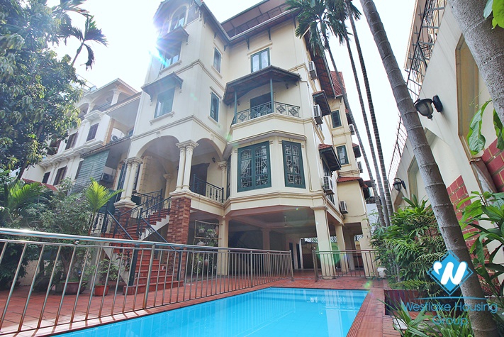 Spacious house with outdoor pool for rent in To Ngoc Van st, Tay Ho