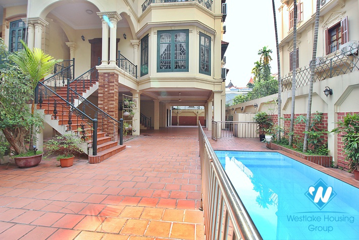 Spacious house with outdoor pool for rent in To Ngoc Van st, Tay Ho