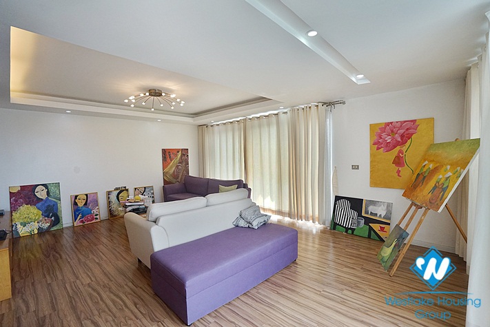 The ideal light-designed duplex apartment with three bedrooms for rent in Hai Ba Trung, Ha Noi