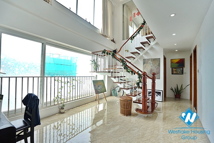 The ideal light-designed duplex apartment with three bedrooms for rent in Hai Ba Trung, Ha Noi