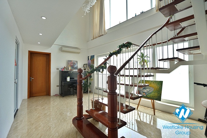 The ideal light-designed duplex apartment with three bedrooms for rent in Hai Ba Trung, Ha Noi