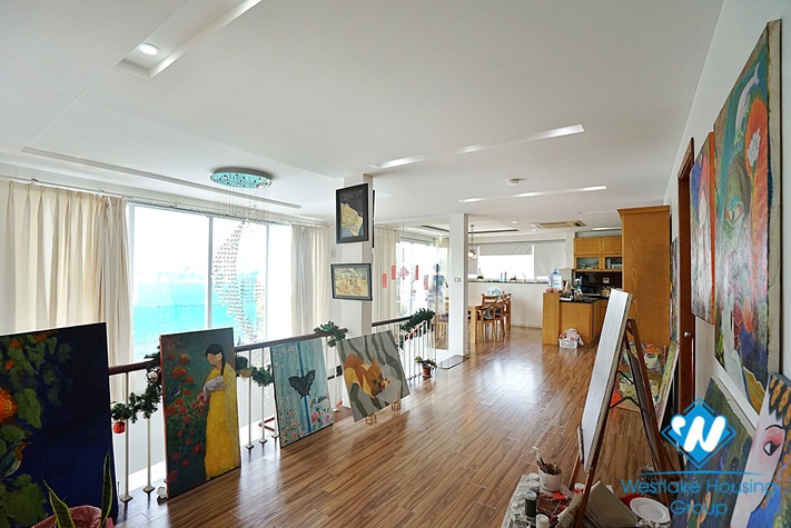 The ideal light-designed duplex apartment with three bedrooms for rent in Hai Ba Trung, Ha Noi