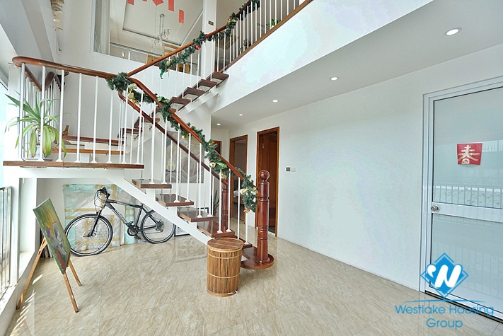 The ideal light-designed duplex apartment with three bedrooms for rent in Hai Ba Trung, Ha Noi