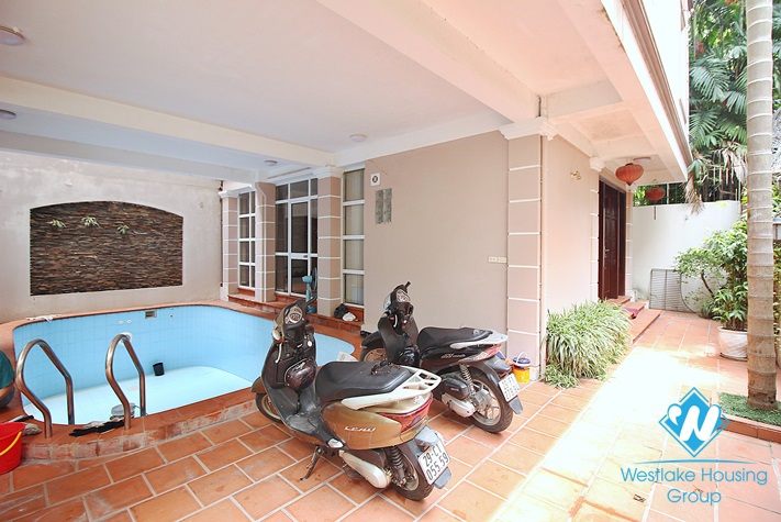 Quiet house with swimming pool for rent in Tay Ho area, Ha Noi