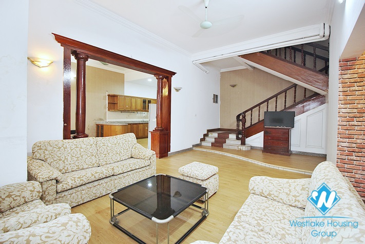 4 bedrooms with a nice family room house located in a good location for rent in Tay Ho, Hanoi