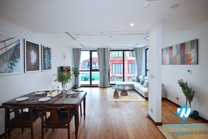 Bright 3 bedroom duplex apartment for rent in Tu Hoa, Tay Ho, Ha Noi