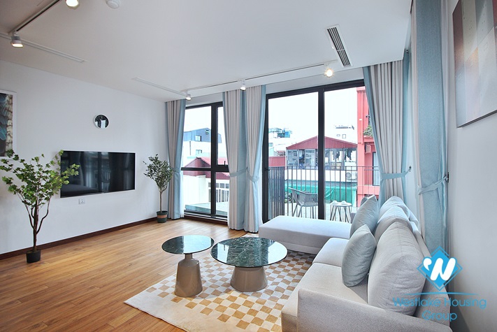 Bright 3 bedroom duplex apartment for rent in Tu Hoa, Tay Ho, Ha Noi
