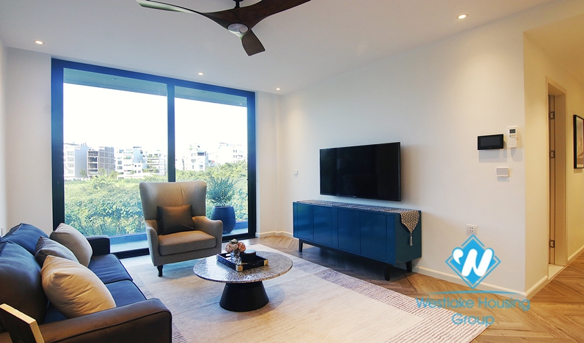 Modern furnished two bedroom apartment for rent in Ngoc Thuy near French international school.