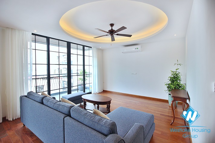 Brand new and lake view 4 beds duplex apartment for rent in Tay Ho area