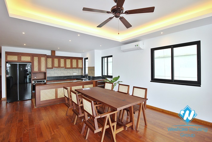Brand new and lake view 4 beds duplex apartment for rent in Tay Ho area