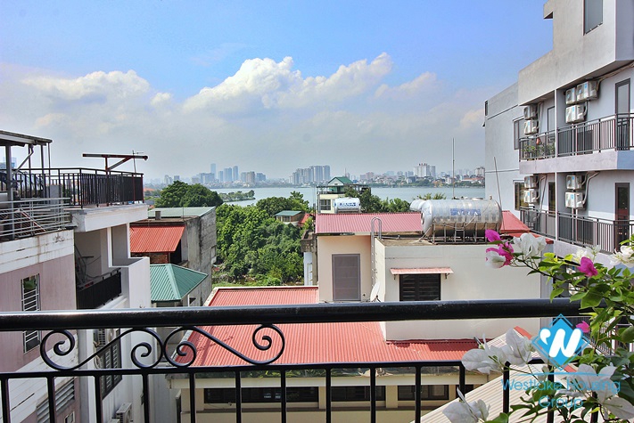 Brand new and lake view 4 beds duplex apartment for rent in Tay Ho area