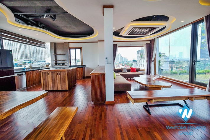 Luxury penthouse apartment for rent in To Ngoc Van st, Tay Ho District 
