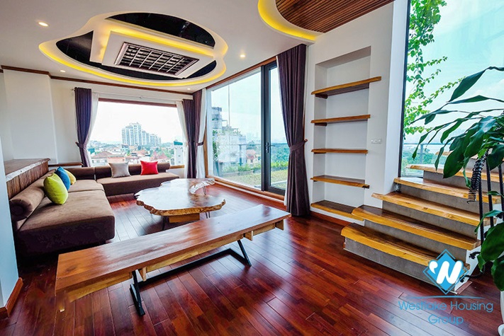 Luxury penthouse apartment for rent in To Ngoc Van st, Tay Ho District 
