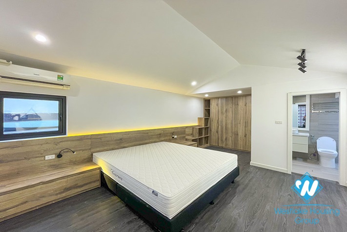 Big terrace one bedroom apartment for rent in Tay Ho, Hanoi